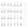 14 Pairs 14 Styles Glass Blank Dome Dangle Earrings EJEW-AB00021-1