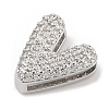 Brass Micro Pave Cubic Zirconia Slide Charms ZIRC-I068-08P-3