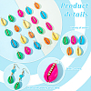 30Pcs 5 Colors Spray Painted Natural Cowrie Shell Pendants SSHEL-GA0001-15-8