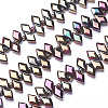 Electroplate Glass Beads Strands EGLA-E057-03-4