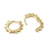 Granulated Ring Brass Huggie Hoop Earrings for Women EJEW-C097-06A-G-2