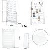 9-Tier Rectangle Transparent Acrylic Earring Display Organizer Stands EDIS-WH0031-08-6