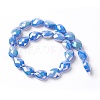 Electroplated Glass Beads Strands EGLA-J105A-E25-2