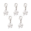 5Pcs Clover 201 Stainless Steel Pendant Decorations SA-CJ81B3-1