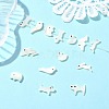 14Pcs 7 Styles Animal Theme Natural White Shell Beads Sets FIND-CJ0004-74-6