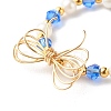 Imitate Austrian Crystal Bicone Glass Beaded Finger Rings RJEW-TA00003-04-2