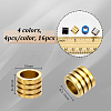 16Pcs 4 Colors 304 Stainless Steel Beads STAS-GA0001-88-2