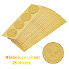 Plastic Self Adhesive Gold Foil Embossed Stickers DIY-WH0211-009-3