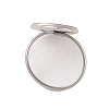 Non-Tarnish 304 Stainless Steel Open Cuff Ring Findings STAS-E124-05O-P-2