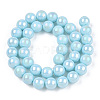 Electroplate Opaque Glass Beads Strands GLAA-T032-P4mm-AB10-2