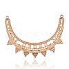 Golden Plated Curved Alloy Big Pendant Links PALLOY-J589-45G-1