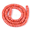 Opaque Solid Color Glass Beads Strands X-GLAA-N026-3x6mm-05-2