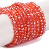 Baking Electroplate Glass Beads Strands DGLA-A039-J10mm-BM-2