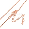 Brass Box Chain Necklaces for Women NJEW-G084-12RG-2