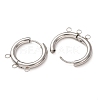304 Stainless Steel Huggie Hoop Earring Findings STAS-D183-03G-P-3