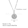 304 Stainless Steel Sunflower Pendant Necklaces for Women NO4072-2-3