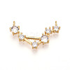 Brass Micro Pave Cubic Zirconia Pendants KK-N261-120C-G-1