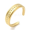 304 Stainless Steel Spot Open Cuff Ring for Women RJEW-I098-33G-1