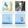 Gorgecraft Waterproof PVC Colored Laser Stained Window Film Adhesive Stickers DIY-WH0256-038-3