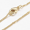 Brass Chain Necklaces X-MAK-L009-11G-1