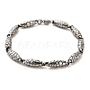 304 Stainless Steel Snake Pattern Oval Link Chain Bracelets BJEW-E094-10AS-1