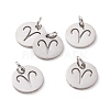 Non-Tarnish 304 Stainless Steel Charms STAS-Q201-T445-1S-1