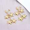 304 Stainless Steel Dangle Stud Earrings EJEW-P325-05F-G-3