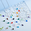 120Pcs 20 Colors Glass Pendant PALLOY-PH01677-5