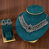 Teardrop Alloy Rhinestone Pendant Necklaces & Dangle Earrings Sets for Women WGDDD7F-10-1