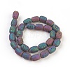 Electroplated Natural Lava Rock Bead Strands G-E497-D-03-2