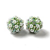 Polymer Clay Rhinestone Beads RGLA-D050-01B-3