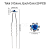 60Pcs 3 Colors Alloy Hair Forks OHAR-PH0001-21-2