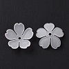 5-Petal Transparent Acrylic Bead Caps OACR-A017-13-2