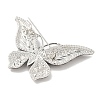 Butterfly Platinum Zinc Alloy Rhinestone Brooches JEWB-R051-01P-02-2