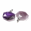 Natural Amethyst Pendants G-C241-02C-3