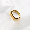 Rectangle 304 Stainless Steel Finger Rings for Men FS-WGDBD74-01-1