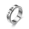 201 Stainless Steel Rotatable Finger Ring RELI-PW0001-018D-01P-1
