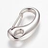 Tarnish Resistant 304 Stainless Steel Push Gate Snap Keychain Clasp Findings STAS-K149-14P-1