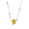 Electroplated Raw Natural Quartz Pendant Necklaces NJEW-JN04968-4