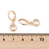 Brass Micro Pave Clear Cubic Zirconia Leverback Earrings EJEW-K300-05G-5