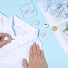 6Pcs Zinc Alloy & Rhinestone Cufflinks BUTT-PH0001-83P-3