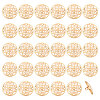 30Pcs 1-Hole Alloy Buttons BUTT-CA0001-33-1
