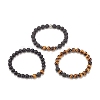 3Pcs 3 Style Natural & Synthetic Mixed Gemstone Stretch Bracelets Set BJEW-JB08188-4
