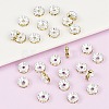 Brass Grade A Rhinestone Spacer Beads RB-A014-Z8mm-13S-2