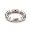 Non-Tarnish 304 Stainless Steel Spring Gate Rings X-STAS-M296-01P-D-2