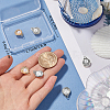 12Pcs 2 Colors Brass with Glass Pearl Pendants KK-BBC0024-92-3