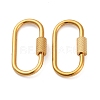 304 Stainless Steel Screw Carabiner Lock Charms X-STAS-K192-01G-A-1
