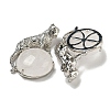 Natural Quartz Crystal Rock Crystal Half Round Pendants G-F766-06AS-03-2