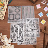 Globleland 6 Sheets 6 Styles PVC Plastic Stamps DIY-GL0004-96-5