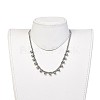 304 Stainless Steel Beaded  Necklaces NJEW-JN02461-4